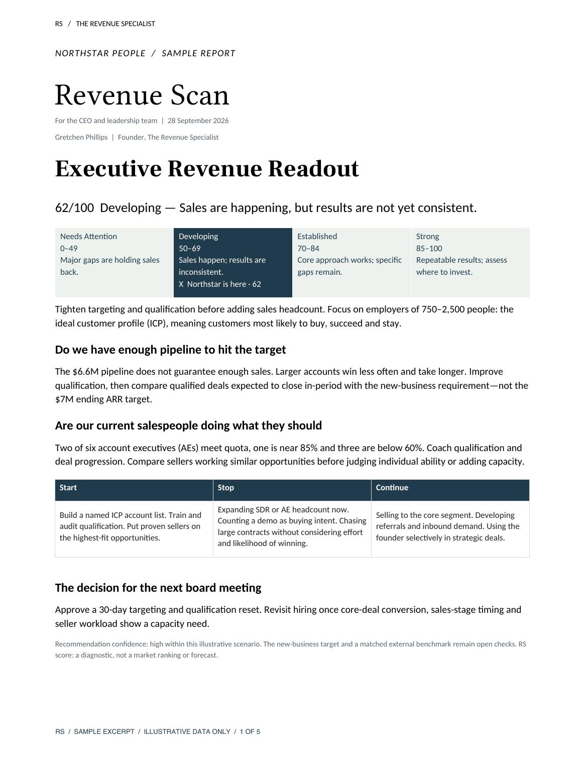 Northstar People — Revenue Scan — excerpt page 1