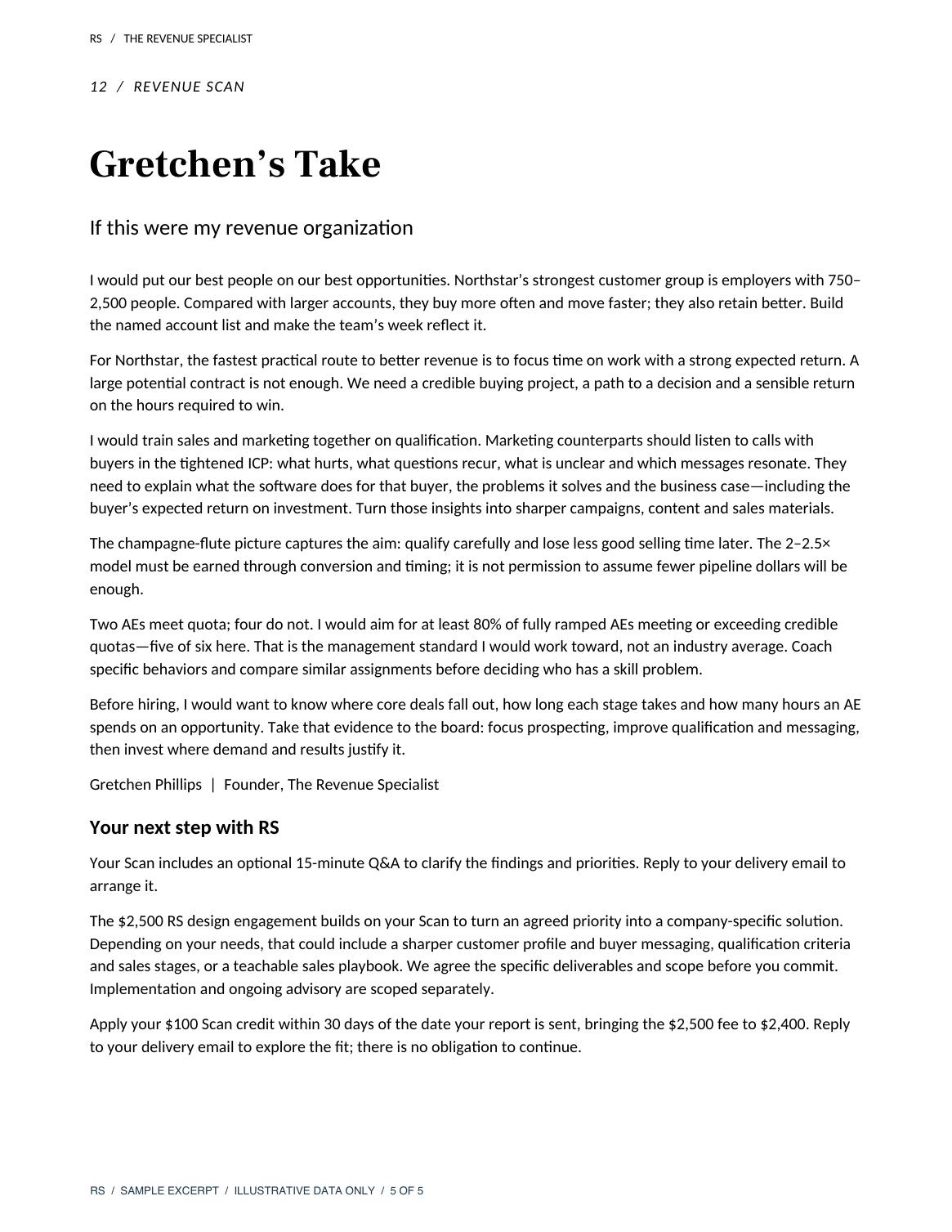 Northstar People — Revenue Scan — excerpt page 5